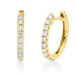 Creolen Gelbgold 18kt 0,30 Diamantschmuck mit 20 Diamanten - 2W186