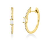 Creolen Gelbgold 18kt 0,20 Diamantschmuck mit 38 Diamanten - 2W190