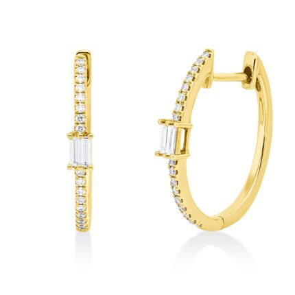 Creolen Gelbgold 18kt 0,20 Diamantschmuck mit 38 Diamanten - 2W190