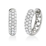 Creolen Weißgold 18kt 0,57 Diamantschmuck mit 50 Diamanten - 2W196