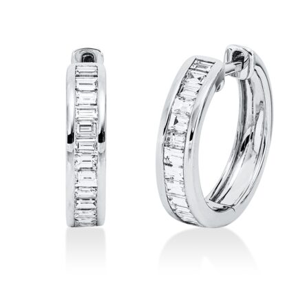 Creolen Weißgold 18kt 0,58 Diamantschmuck mit 26 Diamanten - 2W200