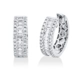 Creolen Weißgold 18kt 0,63 Diamantschmuck mit 95 Diamanten - 2W203