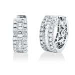 Creolen Weißgold 18kt 0,65 Diamantschmuck mit 68 Diamanten - 2W204