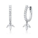 Creolen Weißgold 18kt 0,52 Diamantschmuck mit 22 Diamanten - 2W218