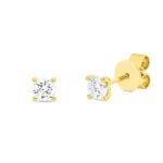 Ohrstecker 4er-Krappe Gelbgold 18kt 0,50 Diamantschmuck mit 2 Diamanten - 2W242