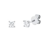 Ohrstecker 4er-Krappe Weißgold 18kt 0,50 Diamantschmuck mit 2 Diamanten - 2W242