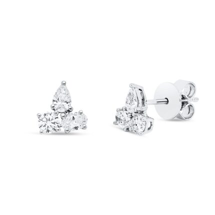 Ohrstecker Weißgold 18kt 0,52 Diamantschmuck mit 6 Diamanten - 2W255