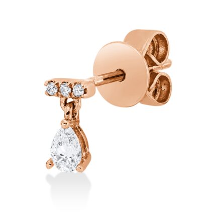 Ohrstecker Rosegold 18kt 0,09 Diamantschmuck mit 4 Diamanten - 2W307