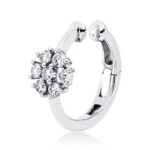 Creolen Weißgold 18kt 0,18 Diamantschmuck mit 7 Diamanten - 2W309