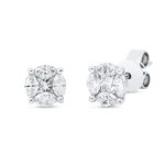 Ohrstecker Weißgold 18kt 0,75 Diamantschmuck mit 10 Diamanten - 2W317