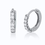 Creolen Weißgold 18kt 0,20 Diamantschmuck mit 12 Diamanten - 2W347