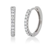 Creolen Weißgold 18kt 0,21 Diamantschmuck mit 20 Diamanten - 2W350