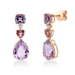 Ohrschmuck Rosegold 18kt 0,13 Diamantschmuck Farbstein 11,1 ct - 2W500