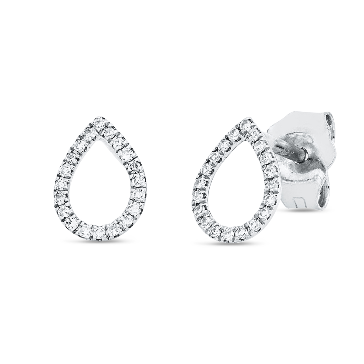 2W542W Creolen Weißgold 18kt 0,06 Diamantschmuck mit 40 Diamanten - 2W542 – Bild 1