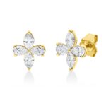 Ohrstecker Gelbgold 18kt 0,80 Diamantschmuck mit 8 Diamanten - 2W545