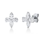 Ohrstecker Weißgold 18kt 0,80 Diamantschmuck mit 8 Diamanten - 2W545