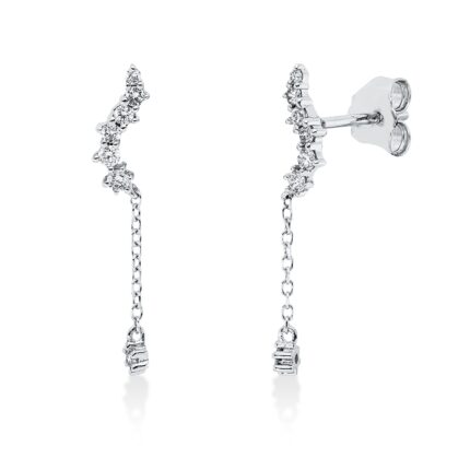 Ohrstecker Weißgold 18kt 0,20 Diamantschmuck mit 14 Diamanten - 2W546