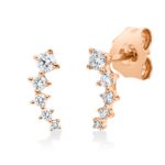 Ohrstecker Rosegold 18kt 0,18 Diamantschmuck mit 10 Diamanten - 2W548