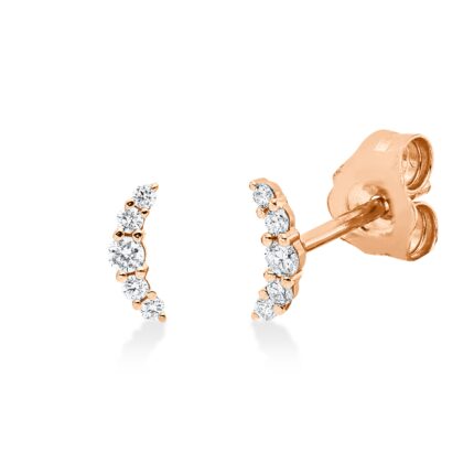 Ohrstecker Rosegold 18kt 0,09 Diamantschmuck mit 10 Diamanten - 2W549