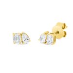 Ohrstecker Gelbgold 18kt 0,40 Diamantschmuck mit 4 Diamanten - 2W562