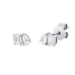 Ohrstecker Weißgold 18kt 0,39 Diamantschmuck mit 4 Diamanten - 2W562