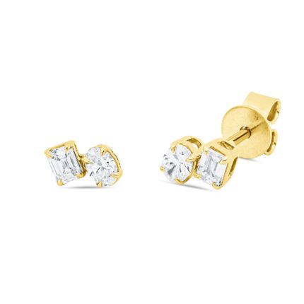 Ohrstecker Gelbgold 18kt 0,42 Diamantschmuck mit 4 Diamanten - 2W563