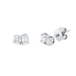 Ohrstecker Weißgold 18kt 0,41 Diamantschmuck mit 4 Diamanten - 2W565