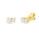 Ohrstecker Gelbgold 18kt 0,43 Diamantschmuck mit 4 Diamanten - 2W566