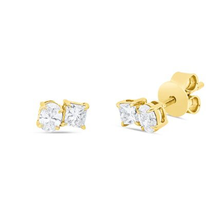 Ohrstecker Gelbgold 18kt 0,43 Diamantschmuck mit 4 Diamanten - 2W566