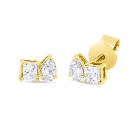 Ohrstecker Gelbgold 18kt 0,39 Diamantschmuck mit 4 Diamanten - 2W567