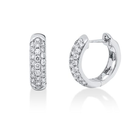 Creolen Weißgold 18kt 0,72 Diamantschmuck mit 50 Diamanten - 2W581