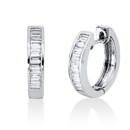 Creolen Weißgold 18kt 0,45 Diamantschmuck mit 24 Diamanten - 2W585