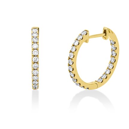 Creolen Gelbgold 18kt 0,61 Diamantschmuck mit 40 Diamanten - 2W593