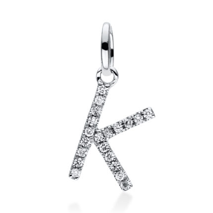 Anhänger Weißgold 18kt 0,04 Diamantschmuck mit 20 Diamanten - 3D719