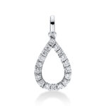Anhänger Weißgold 18kt 0,15 Diamantschmuck mit 18 Diamanten - 3D869
