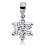 Anhänger Weißgold 18kt 0,72 Diamantschmuck mit 7 Diamanten - 3F293