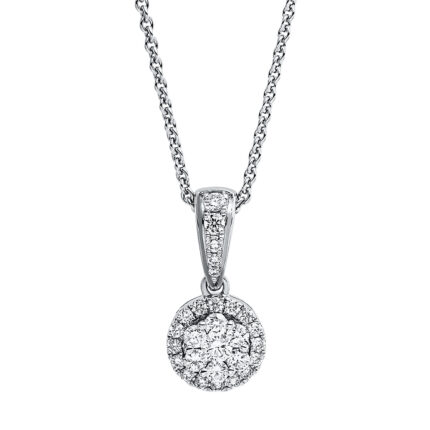 Anhänger Weißgold 18kt 0,33 Diamantschmuck mit 28 Diamanten - 3G866