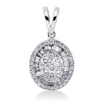 Anhänger Weißgold 18kt 0,38 Diamantschmuck mit 73 Diamanten - 3G944
