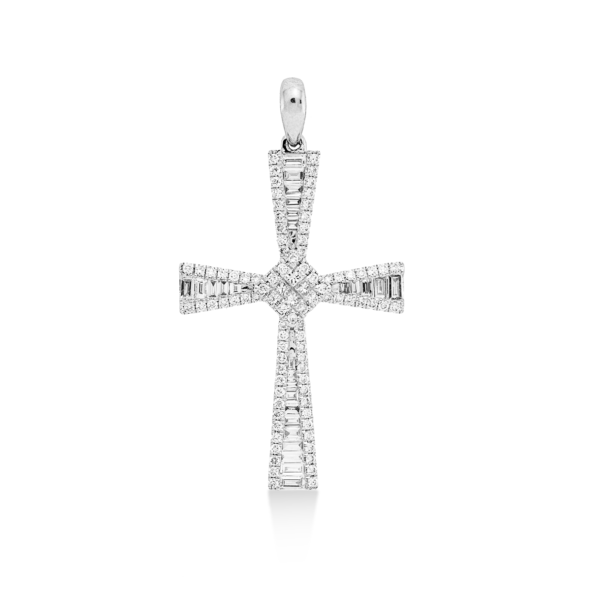 3H518W Anhänger Weißgold 18kt 0,88 Diamantschmuck mit 119 Diamanten - 3H518 – Bild 1