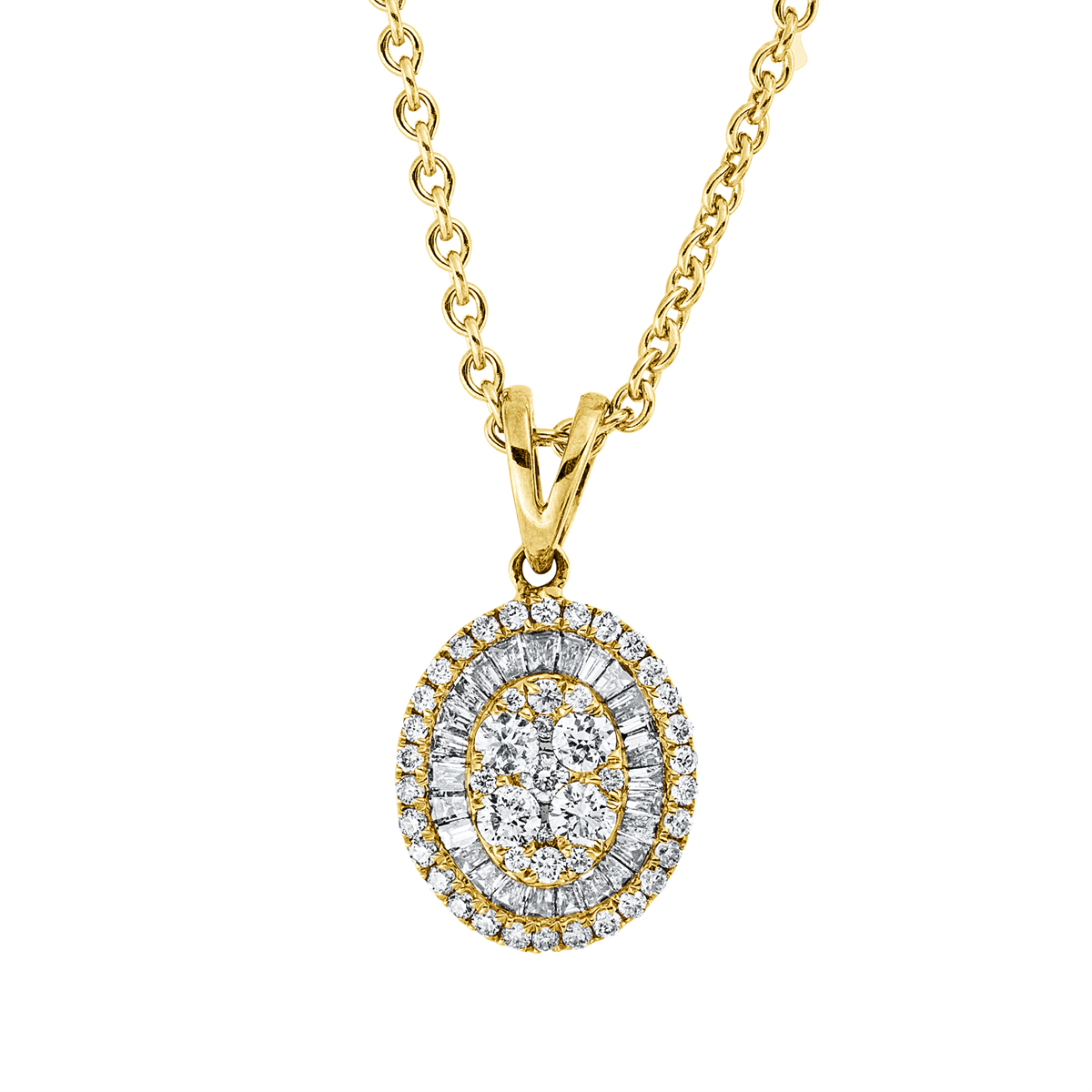 3H540G Anhänger Gelbgold 18kt 0,39 Diamantschmuck mit 71 Diamanten - 3H540 – Bild 1