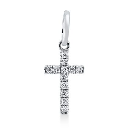 Anhänger Weißgold 18kt 0,04 Diamantschmuck mit 12 Diamanten - 3H789