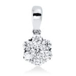Anhänger Weißgold 18kt 0,29 Diamantschmuck mit 7 Diamanten - 3I299