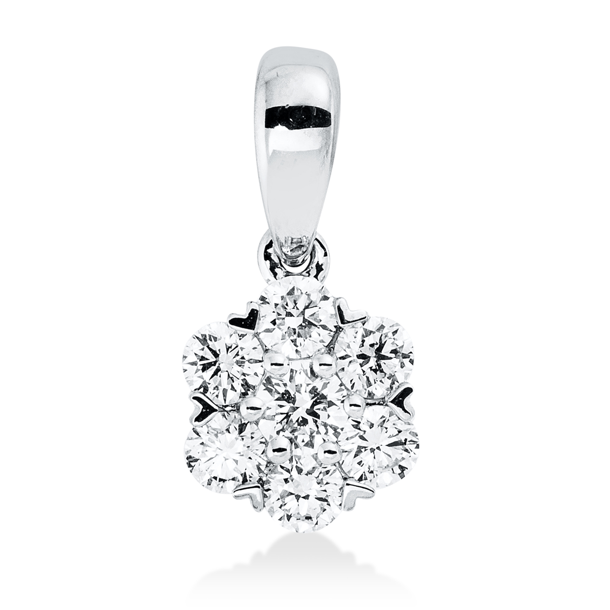 3I299W Anhänger Weißgold 18kt 0,29 Diamantschmuck mit 7 Diamanten - 3I299 – Bild 1