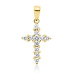 Anhänger Gelbgold 18kt 0,28 Diamantschmuck mit 11 Diamanten - 3I396