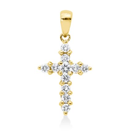 Anhänger Gelbgold 18kt 0,28 Diamantschmuck mit 11 Diamanten - 3I396