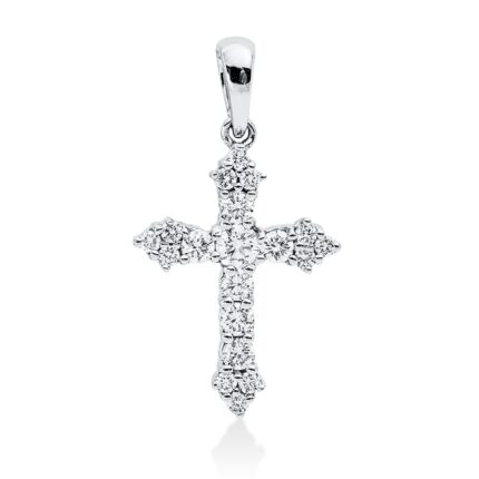 Anhänger Weißgold 18kt 0,37 Diamantschmuck mit 19 Diamanten - 3I397