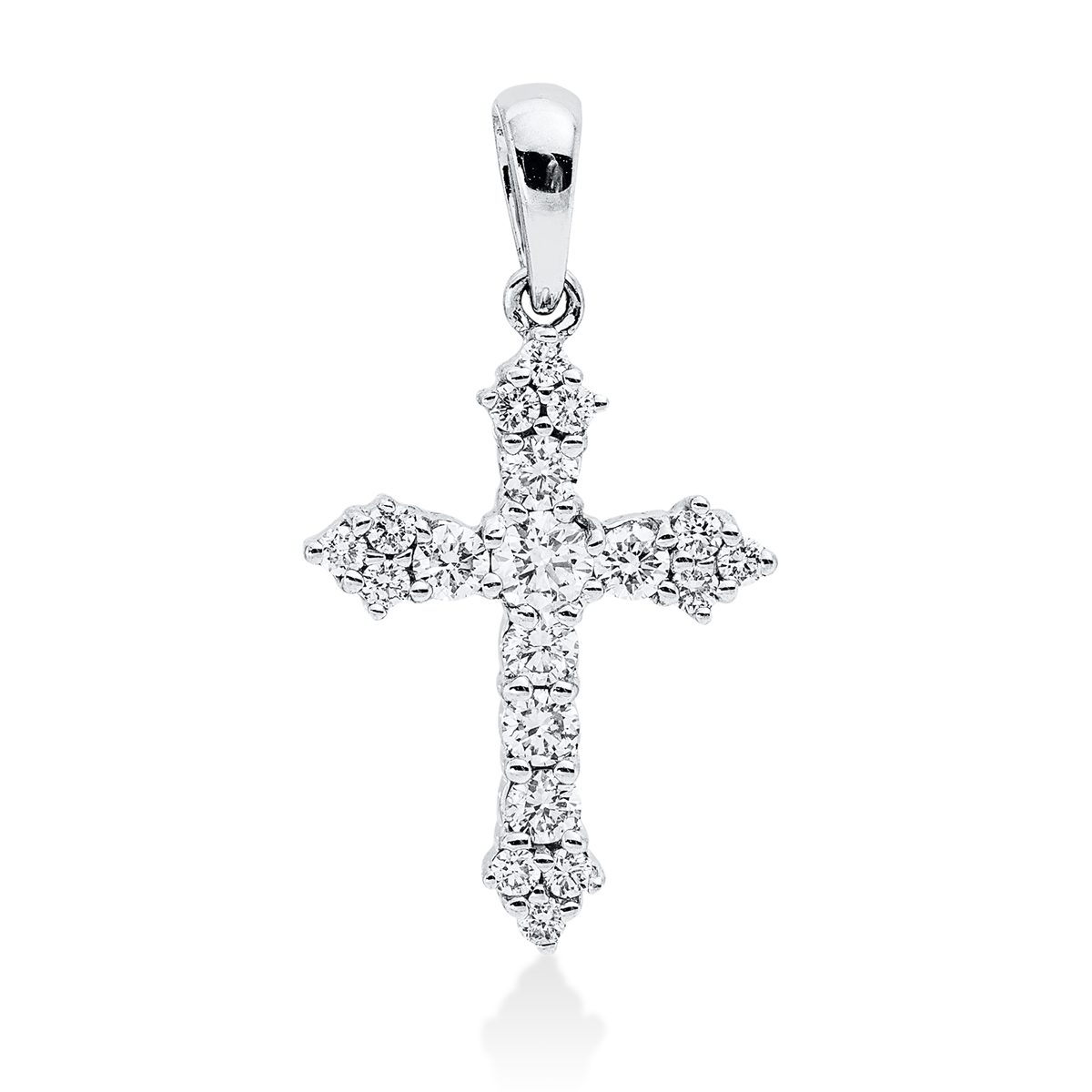 3I397W Anhänger Weißgold 18kt 0,37 Diamantschmuck mit 19 Diamanten - 3I397 – Bild 1