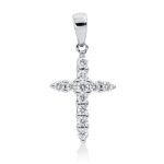 Anhänger Weißgold 18kt 0,23 Diamantschmuck mit 11 Diamanten - 3I398