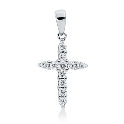 Anhänger Weißgold 18kt 0,23 Diamantschmuck mit 11 Diamanten - 3I398