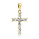 Anhänger Gelbgold 18kt 0,47 Diamantschmuck mit 11 Diamanten - 3I399